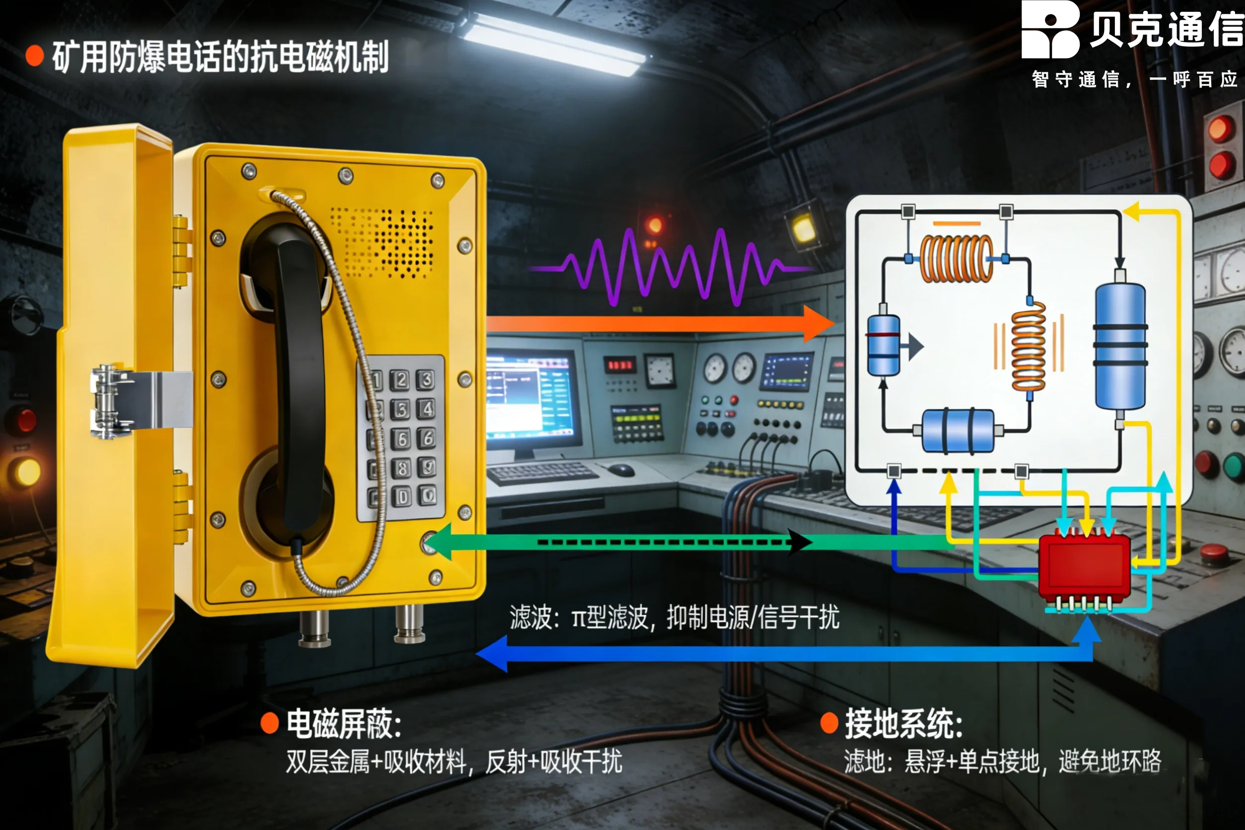 EMV und Umweltanpassung explosionsgeschützter Bergbantelefone