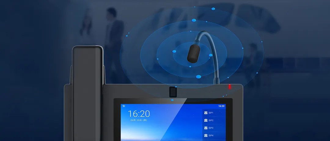 Integriertes Schwanenhalsmikrofon