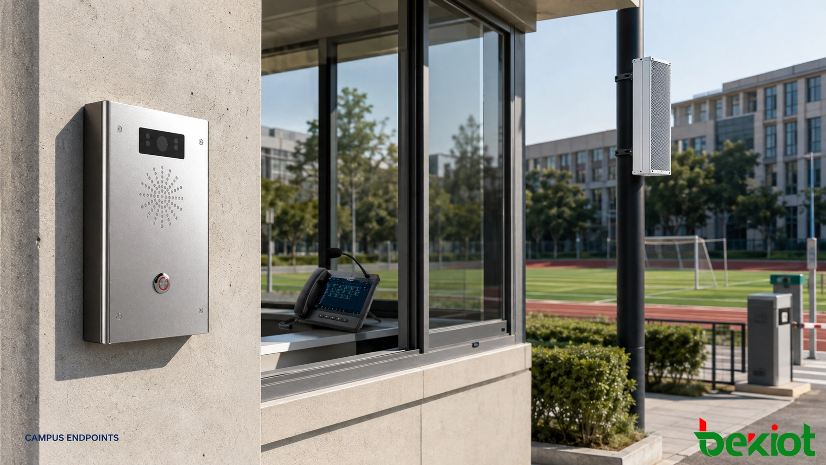 Campus-Gegensprechanlagen- und Anti-Mobbing-Hilfepunktplanung nach Gebäude und Bereich